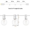 Romasaty 25FT String Lights, G40 Outdoor String Lights Edison Light