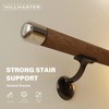 HILLMASTER Steel Handrail Bracket for Indoor Outdoor Stairs, Anti-Rust Hand