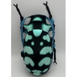 BABY FRANKIEZHOU Longicorn Plush Toy，Longicorn Stuffed Animal，Blue and Balck