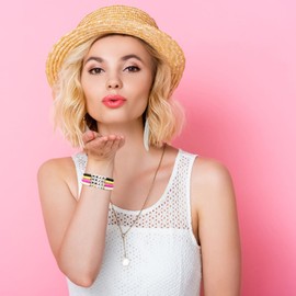 Taichell 4Pcs WWJD Bracelets for Men ，What Would Jesus do Bracelets Leather WWJD Bracelets Pack for Women (Style D)