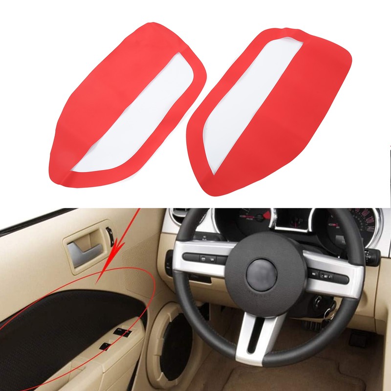 2pcs Front Door Panel Insert Card Cover Left Right Microfiber