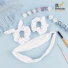 RP Remarkable Power, 65 Pack White Cotton Scrunchies for Tie