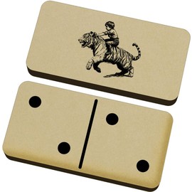 Azeeda 'Boy Riding Tiger' Domino Set & Box (DM00052048)