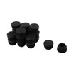 Sourcingmap Black Plastic 25mm Dia Blanking End Cap Round Pipe