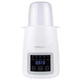 The First Years Gentle Warmth Digital Baby Bottle Warmer - Bottle Warmer for Breastmilk, Baby Formula, and Baby Food - Includes Milk Warmer, Basket, and Cup - White
