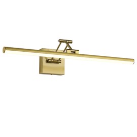 Joossnwell Hard-Wired Picture Light for Wall Brass Art Lighting Dimmable Gallery Light 23.39 inch Picture Frame Light with Adjustable Swing Arm for Painting Library Display Artwork Museum Warm White