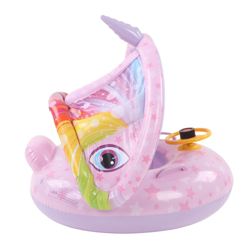 Inflatable Baby Swim Float Cartoon Shape Double Handle Inflatable Baby