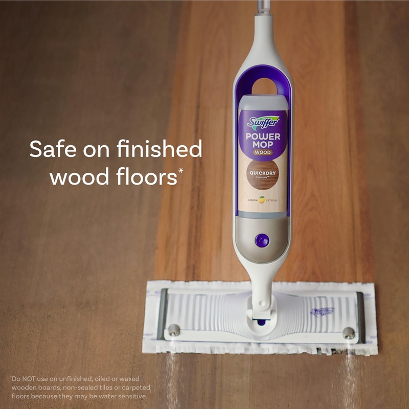 Swiffer Power Mop Wood Refill Solution, QuickDry Hardwood Floor Cleaner