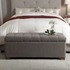 Spatial Order Large Tufted Storage Bench - Taupe