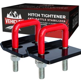 Vehiclex Anti Rattle 2 Hitch Tighteners for 1.25" and 2" Hitch Receivers – 0.44" U-Bolt Diameter – Protective Anti-Rust Coating