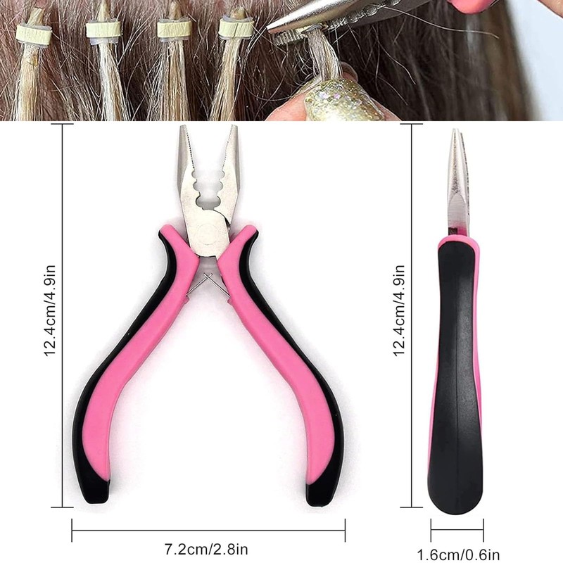 Hair Extension Pliers,Nano Beads Hair Extensions Kit,for Micro Nano Ring