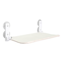 Nicear Kabelloser, zusammenklappbarer Katzenfenstersitz mit 4 Saugnäpfen. Stabiler Rahmen für Glasfenster und Innenwände. Katzenhängematte, weiß, 52 x 30 cm, belastbar bis zu 20 kg