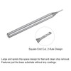 sourcing map Square Nose End Mill, 0.8mm Solid Carbide Long