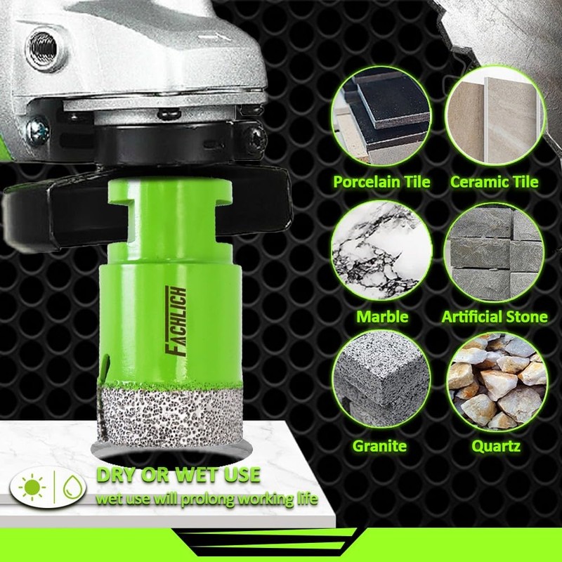 FACHLICH Diamond Core Drill Bit - 5" Tile Hole Saw