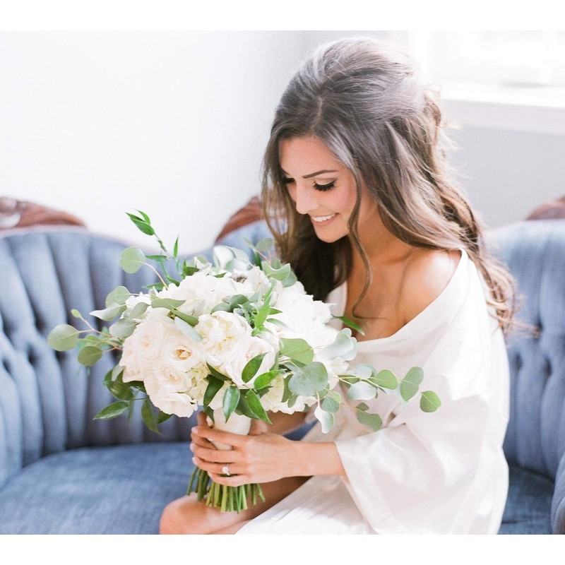 Vlazom Bride Bridesmaid Robes Satin Bridal Party Robe Dressing Gwons,