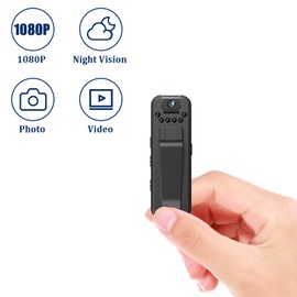 Diydeg Body Camera, 1080P Video Recorder with Night Vision, Wearable Camcorder for Home, Outdoor, Law Enforcement, Security Guard, Support 256G SD Card