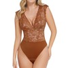 Popilush Lace Shapewear Bodysuit for Women - Tank Top Thong