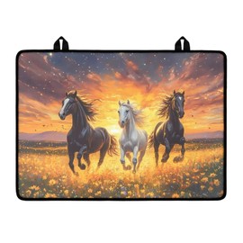 Ctsgobvahy Horse Printed Stove Cover for Electric Stove, Stove Top Cover for Glass Top, Scratch-Resistant Flat Top Oven Cover,Foldable Cooktop Cover Top Protector