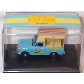 oxford walls ice cream van with orange blue and red roof and in yellow and blue 1.43 scale diecast model
