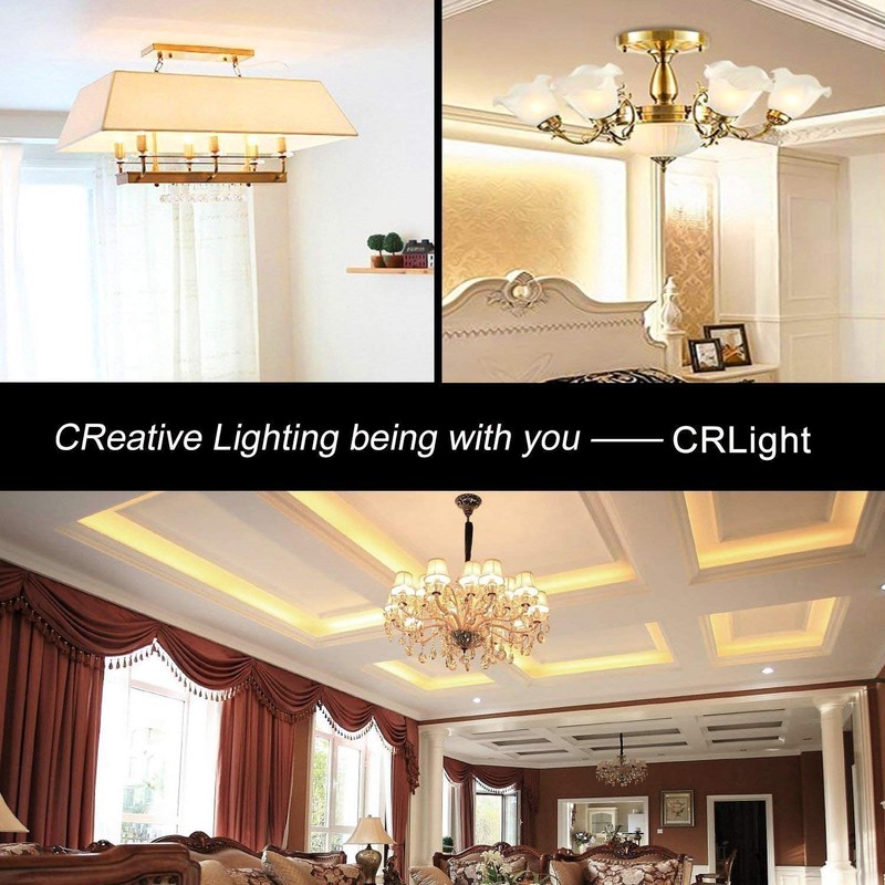 CRLight 8W Smooth Dimmable LED Candelabra Bulb, 3000K Soft White
