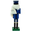 Northlight 14" Blue and Gold Wooden Mail Carrier Christmas Nutcracker