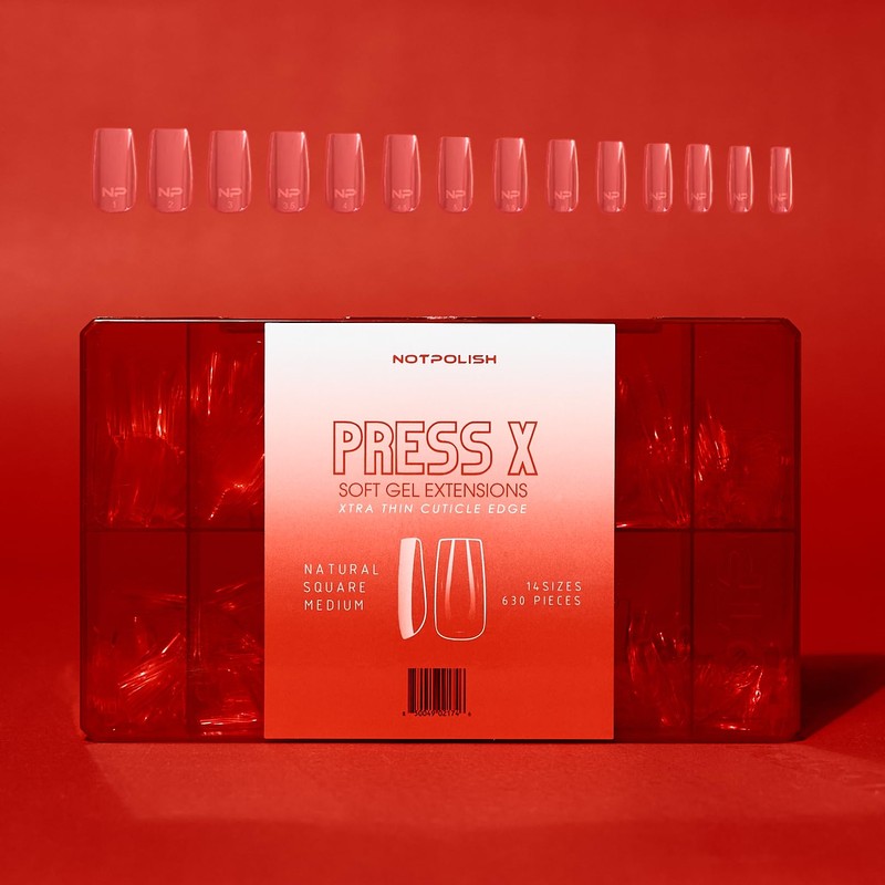 Notpolish PRESS X Soft Gel Nail Extensions - Medium Natural