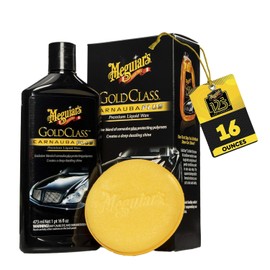 MEGUIAR'S G7016 Gold Class Carnauba Plus Premium Kit de Cera líquida – Incluye Botella de 16 onzas y Almohadilla aplicadora
