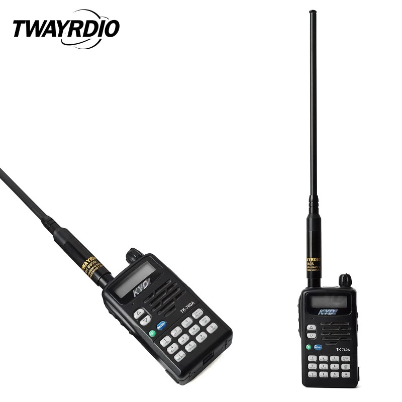 TWAYRDIO Dual Band VHF UHF Ham Radio Telescopic Antenna SMA