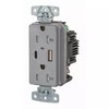 Bryant Electric 20-Amp, 125-Volt USBB20ACPDGY Type A and C USB