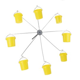 Ferris Wheel Bird Feeder mit 8 Radierer, Outdoor Ing Feeder für Gartendekoration, F S Rad Spielzeug für Vögel, Mikrofon Design für Endl Unterhaltung, Outdoor Vogel Feeder Dekor