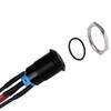 12 mm black waterproof pressure switch high head, Blue Ring