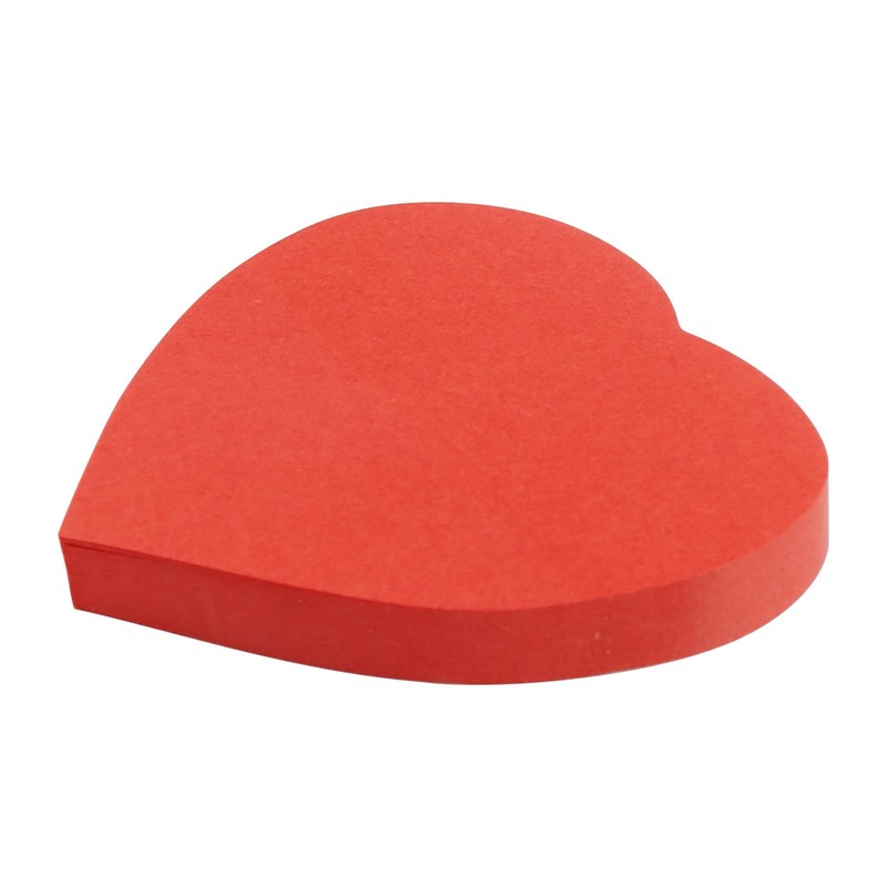 100 Sheets Heart Self-Sticky Notes - Super Sticky - Ideal