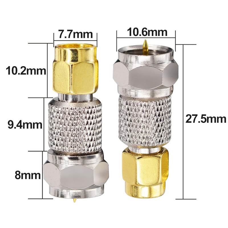 BOOBRIE RF Coaxial Antenna Adapter SMA Male to F Male