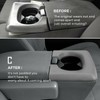 Center Console Cup Holder Pad Armrest Lid Cover Gray Fit