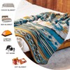 HORIMOTE HOME Aztec Patterned Soft Sherpa Throw Blanket Southwestern Navajo