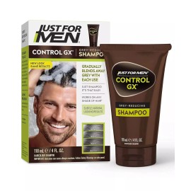 Just For Men Control GX Grey Reducing Shampoo, Gradual Hair Color for Stronger