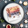Christmas cards pack - Sunset snow scene, 10 Christmas cards