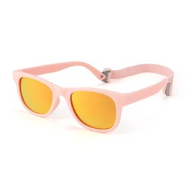 FEISEDY Kids Polarized Sunglasses Toddler Sunglasses Age 2-8 Unbreakable Sunglasses with Strap for Baby Girls Boys B2352