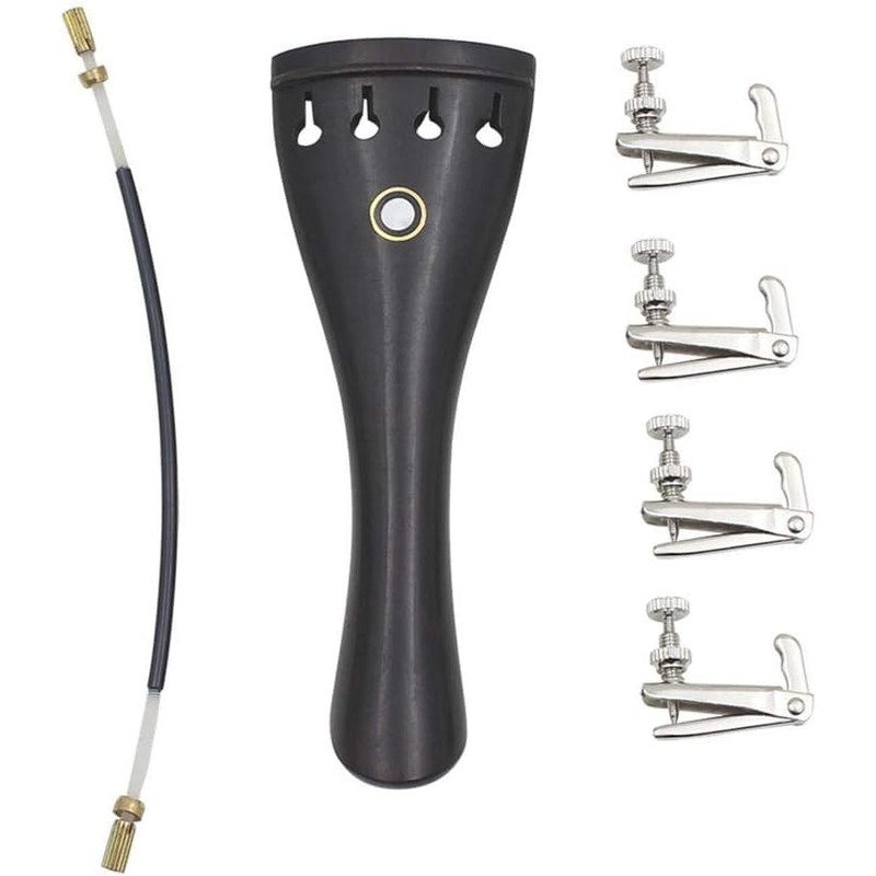 4/3 Violin Kits Set, 3 in 1 Ebony Tailpiece with