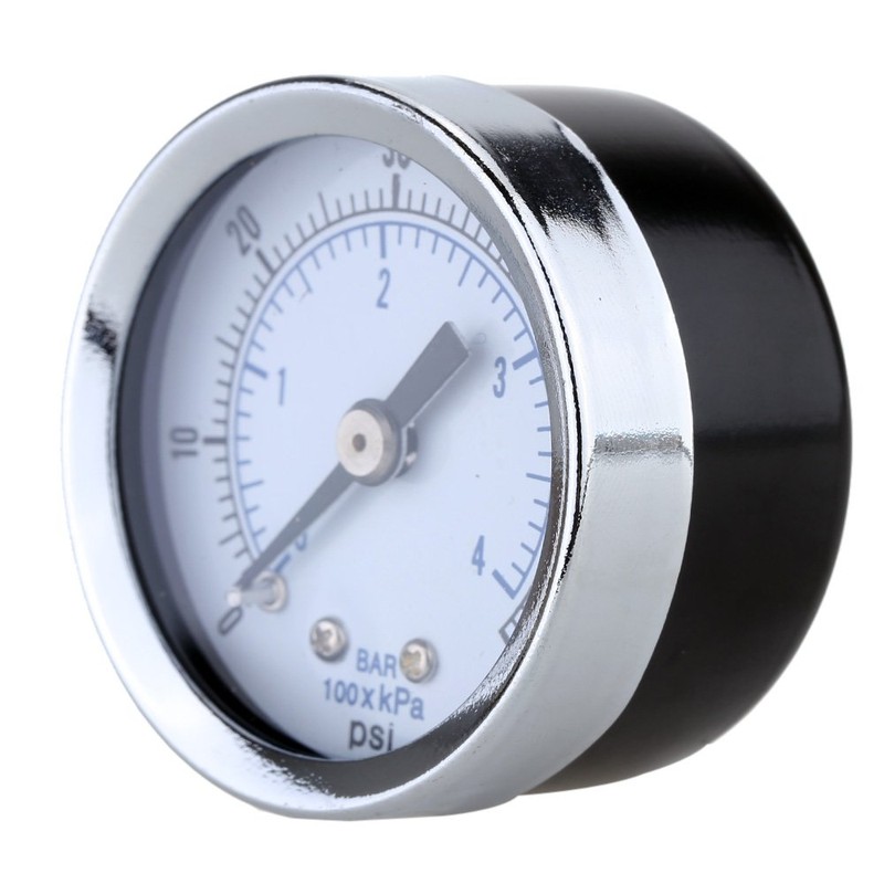 1/8" BSPT Air Compressor Hydraulic Pressure Gauge 0-60 PSI Back