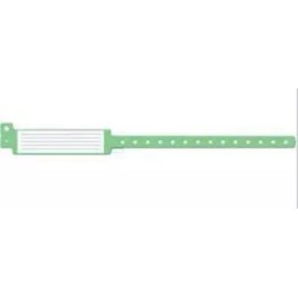 Medline Tamper Resistant Snap Closure ID Bands Green, Box