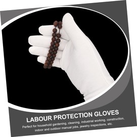 SHINEOFI 24 Pairs Cotton Crafts Gloves Breathable Industrial Safety Gloves for Jewelry Store Comfortable Work Protection for Gardening Cleaning Manual Jobs Fit