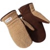 Harssidanzar Men's Sherpa Mitten Finger Liner Outdoor Mitt for Winter