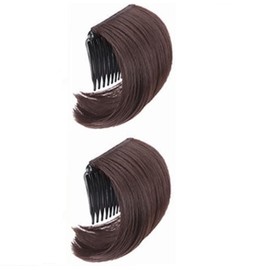 Womens Hair Bun Invisible False Base Bump It Up Volume Fluffy Insert Tool Increased Hair Pad (Dark Brown, One size)