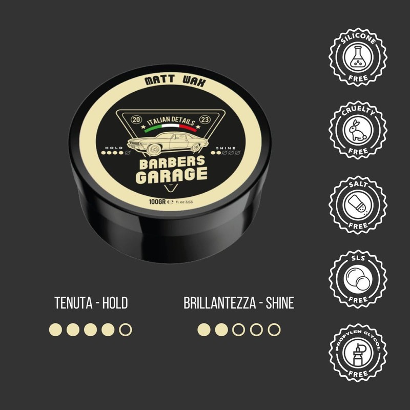 Barbers Garage Matt Wax - Hair Wax - Natural Effect