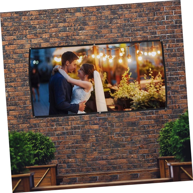 LABRIMP Folding Projector Screen Portable Polyester Projection Screen for Indoor