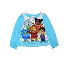 Daniel Tiger Toddler Girls Long Sleeve Poly Pajama Set (2T, Blue/Multi), (KY182523DA)