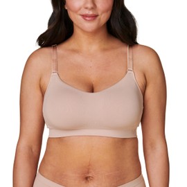 Bravado Designs Everyday Bra, Non Wired Balconette Bra for Women, Comfort Bra, Cameo, Medium