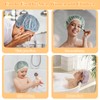 Duschhaube, elastisch, wiederverwendbar, mit elastischen Bändern, für Frauen, Mädchen, Dusche,
