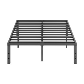 Furnitui 18 Inch High Metal Full Size Bed Frame, Platform Bed Frame Full Size No Box Spring Needed, Easy Assembly, Noise Free, Sturdy, Black